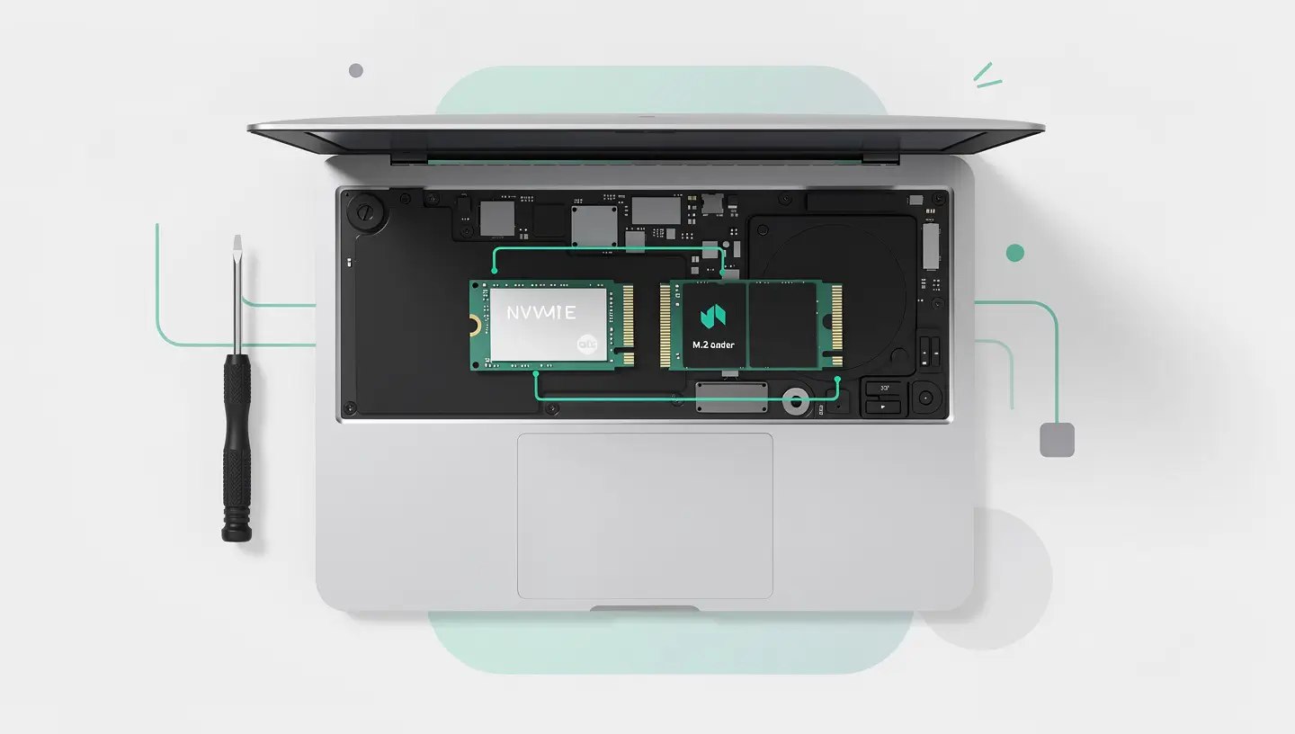 Installation d'un SSD NVMe dans un MacBook Pro avec adaptateur